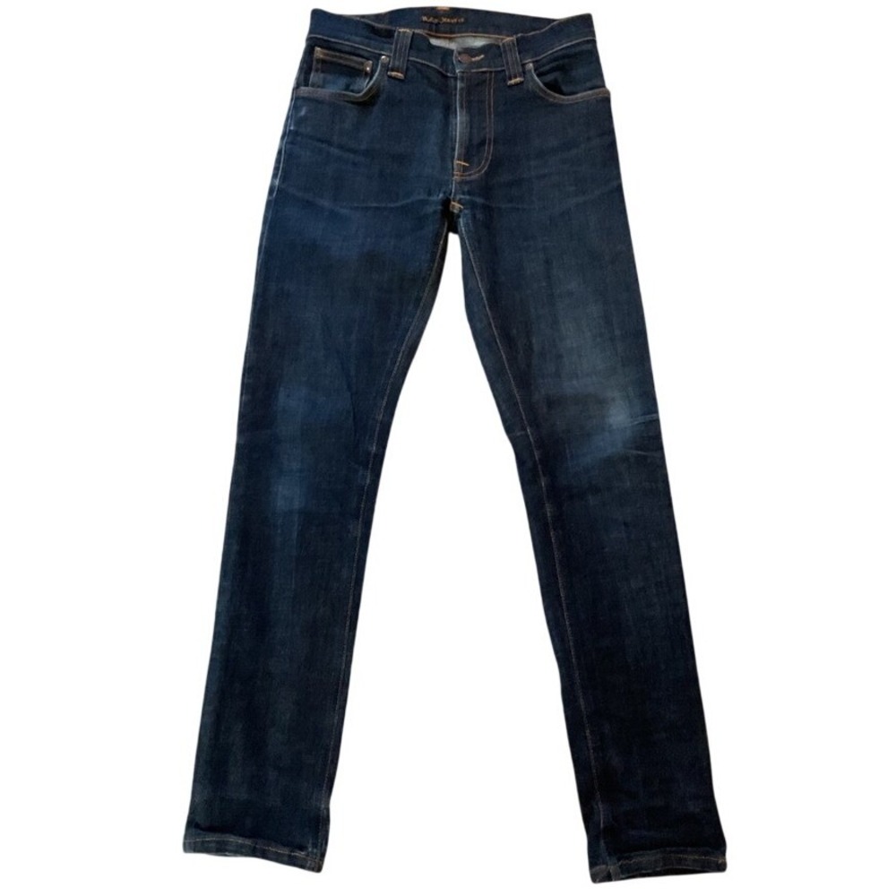 Nudie Jeans Co Slim Indigo Denim‎ Jeans Orange Stitching 29x29